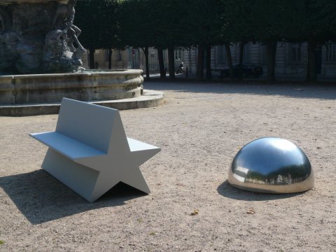 Banc STAR SUN double assise en aluminium ©